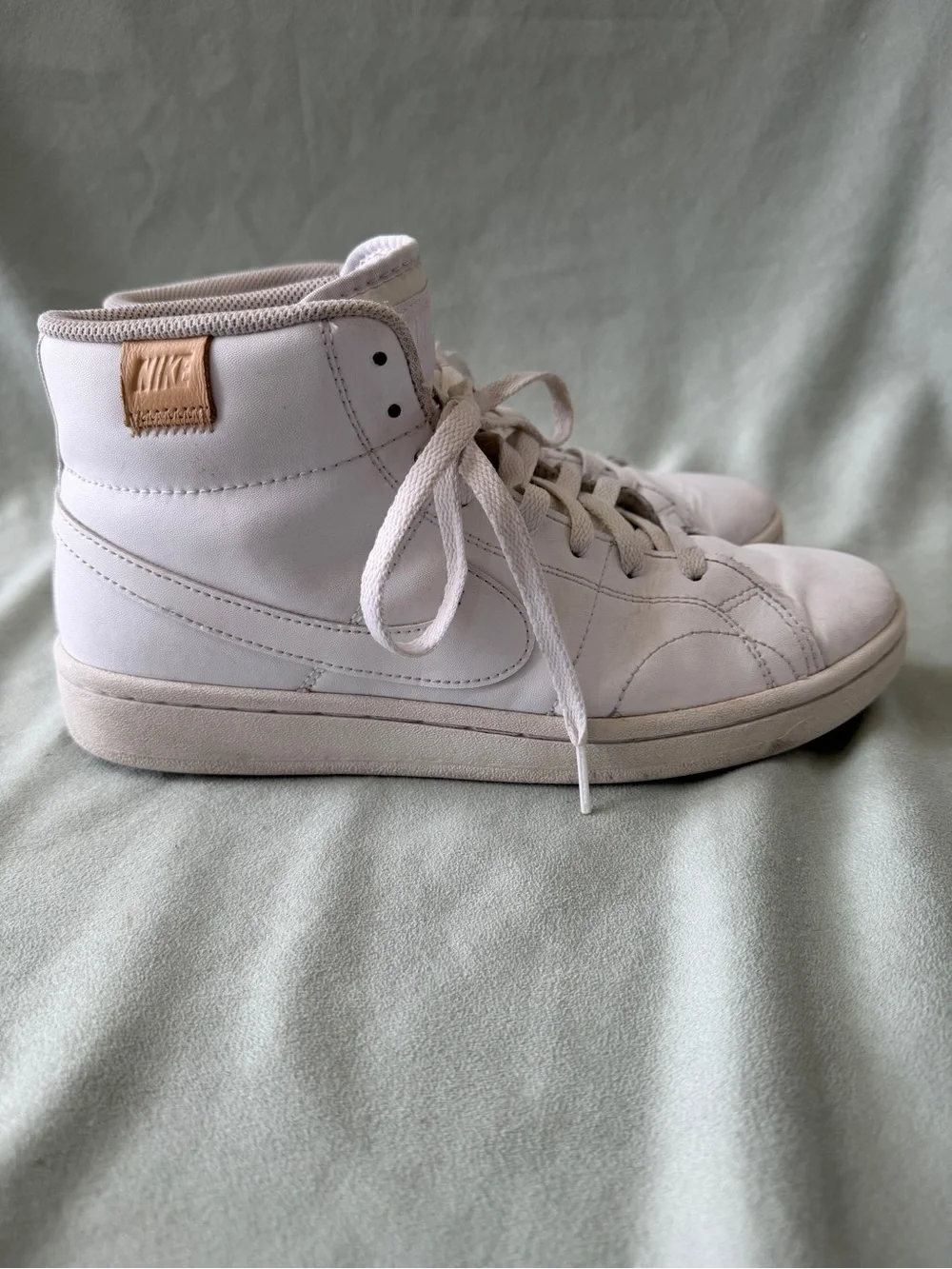 Nike Court Royale 2 Mid White Onyx Leather Mens Sneakers Size 10 CT1725-100